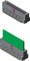 Figure 2. MEC8 series and MEC8 series mated with edge card